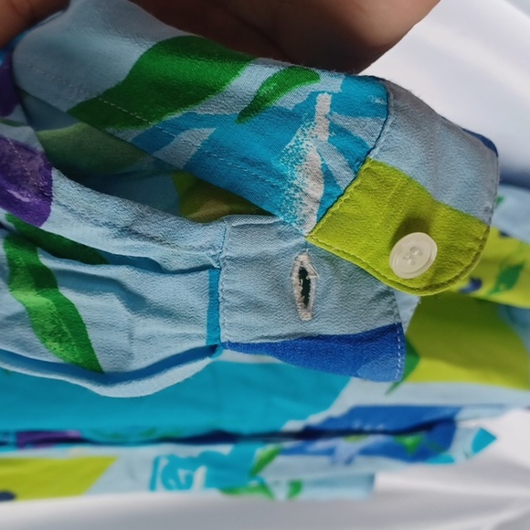 Moda International Floral Button Down Blouse Top S - Picture 4 of 6